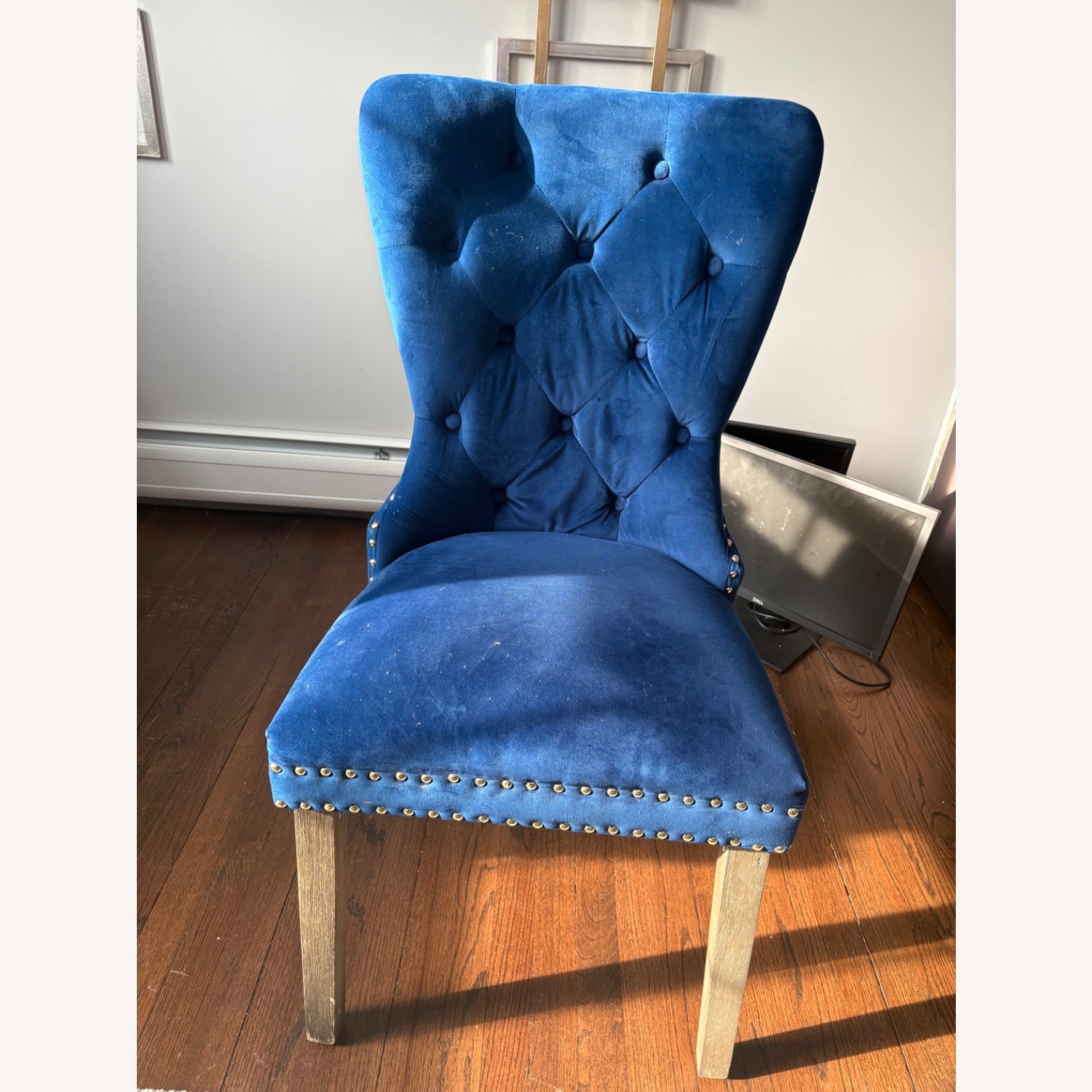 Blue Fabric Accent Chairs - image-3