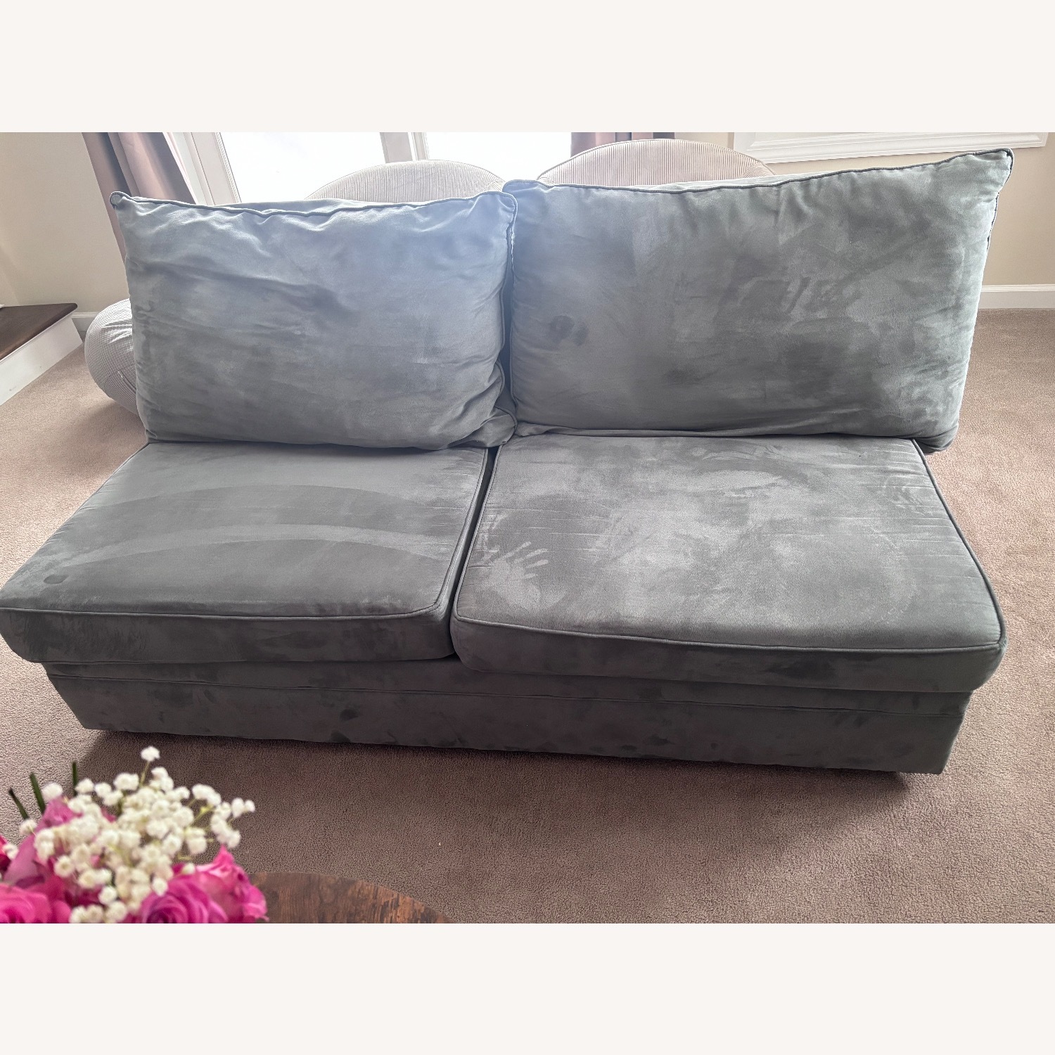 Blue Gray Couch  - image-1