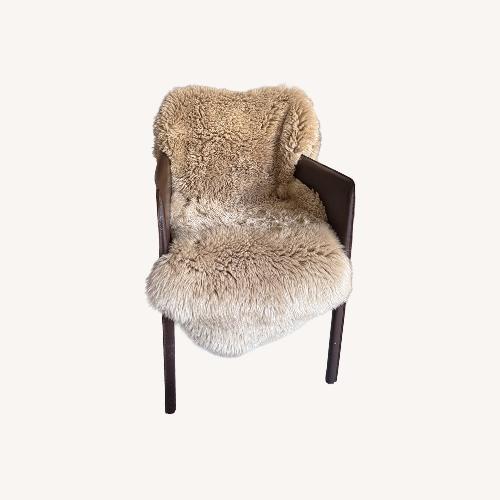 Used Wayfair Dark Brown Leather Accent Chair for sale on AptDeco