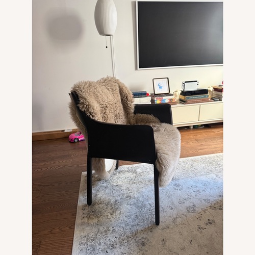 Used Wayfair Dark Brown Leather Accent Chair for sale on AptDeco