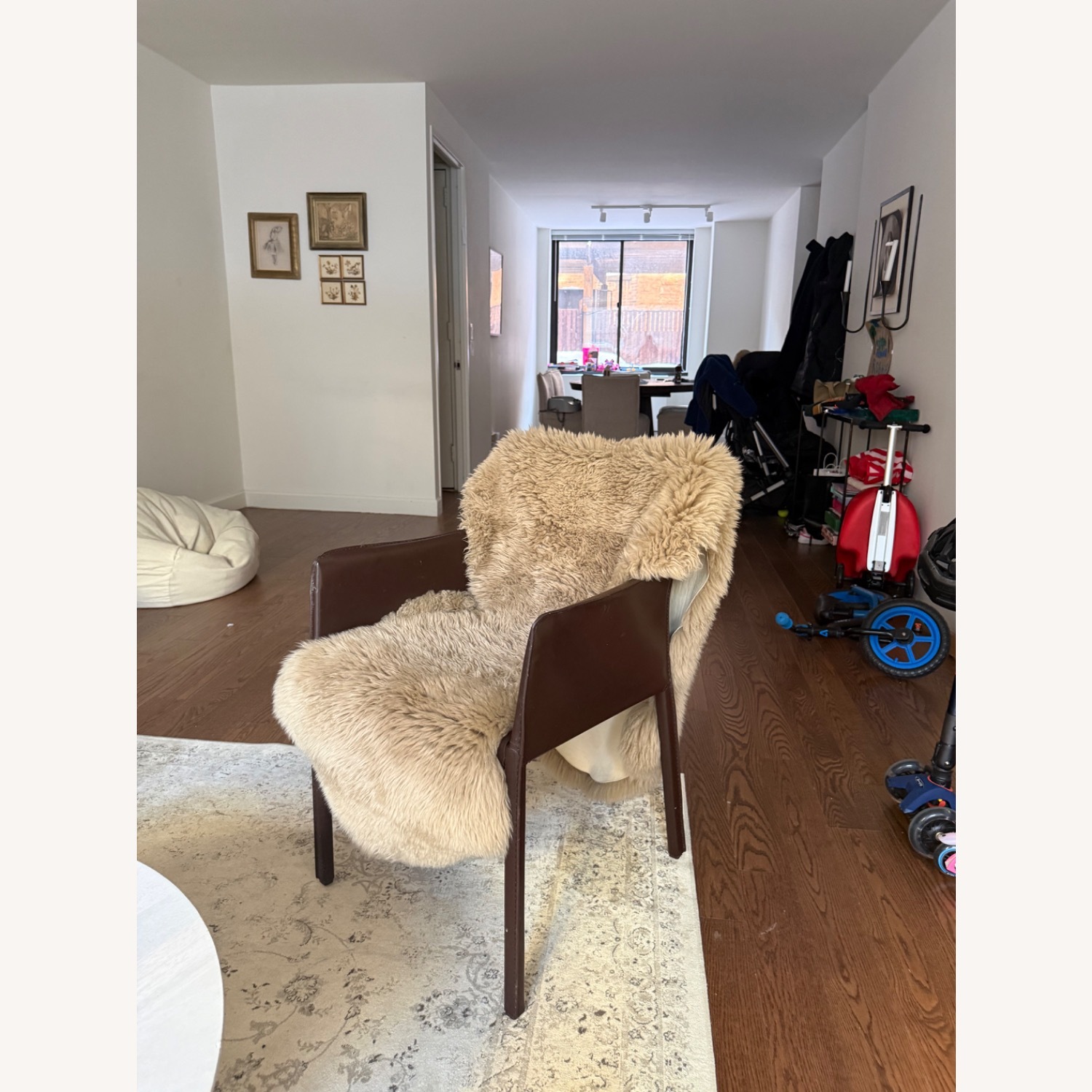 Wayfair Dark Brown Leather Accent Chair - image-3