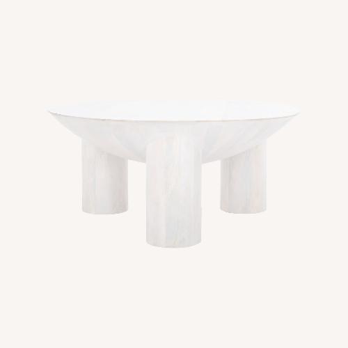 Used Safavieh Couture Calhoun White Wood Coffee Table for sale on AptDeco