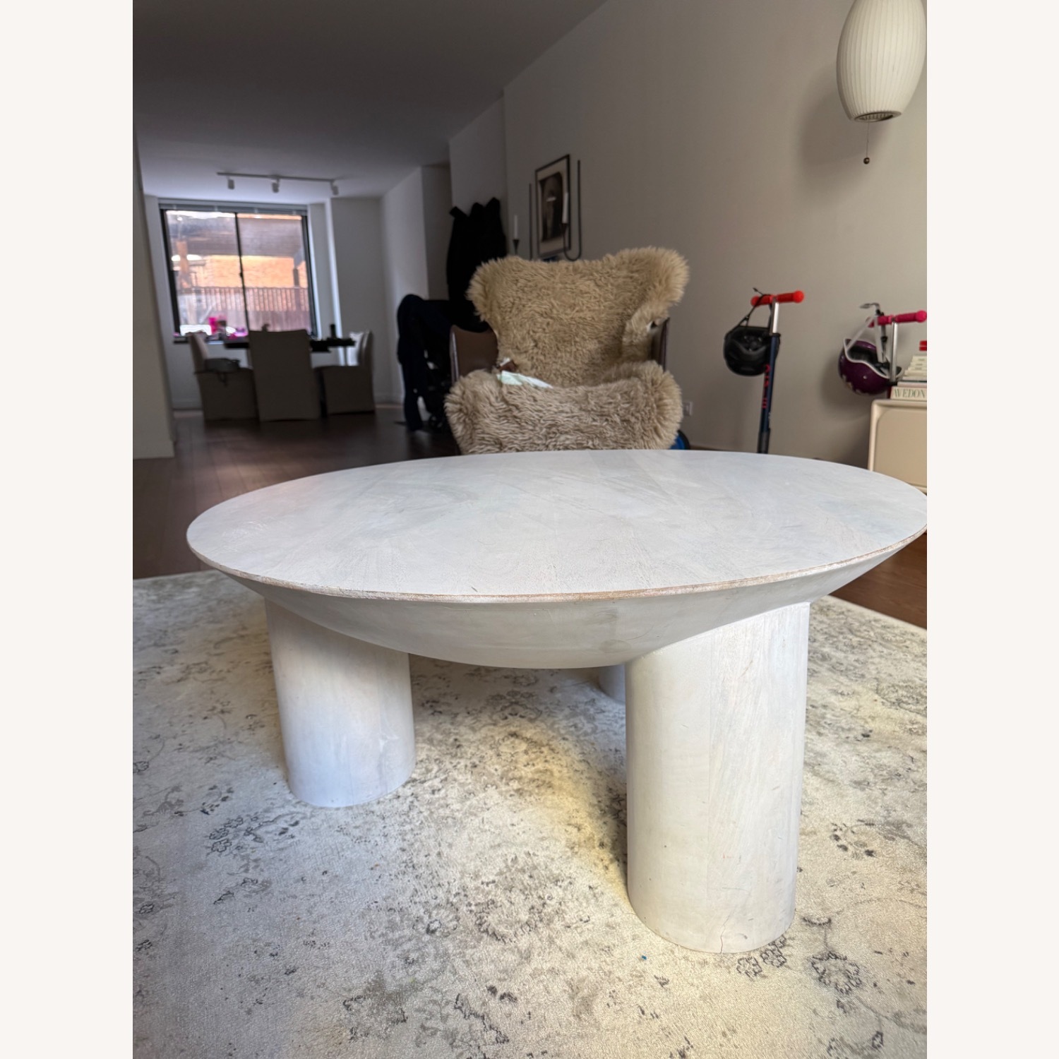 Safavieh Couture Calhoun White Wood Coffee Table - image-1