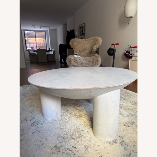 Used Safavieh Couture Calhoun White Wood Coffee Table for sale on AptDeco