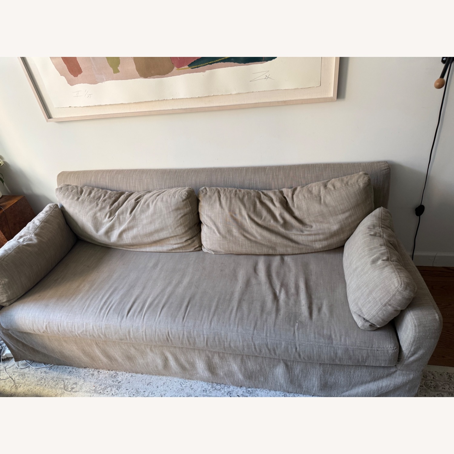 Restoration Hardware Maxwell Light Brown 3+ Seater Sofa - image-3