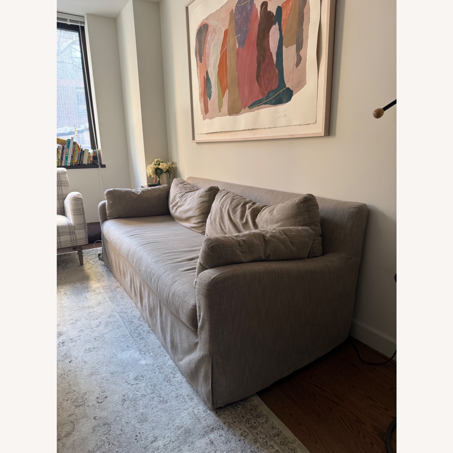 Restoration Hardware Maxwell Light Brown 3+ Seater Sofa - image-2