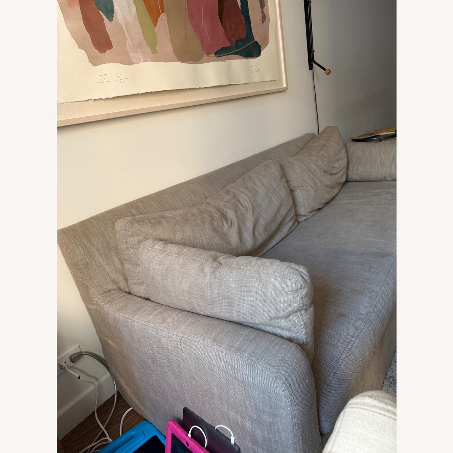 Restoration Hardware Maxwell Light Brown 3+ Seater Sofa - image-4