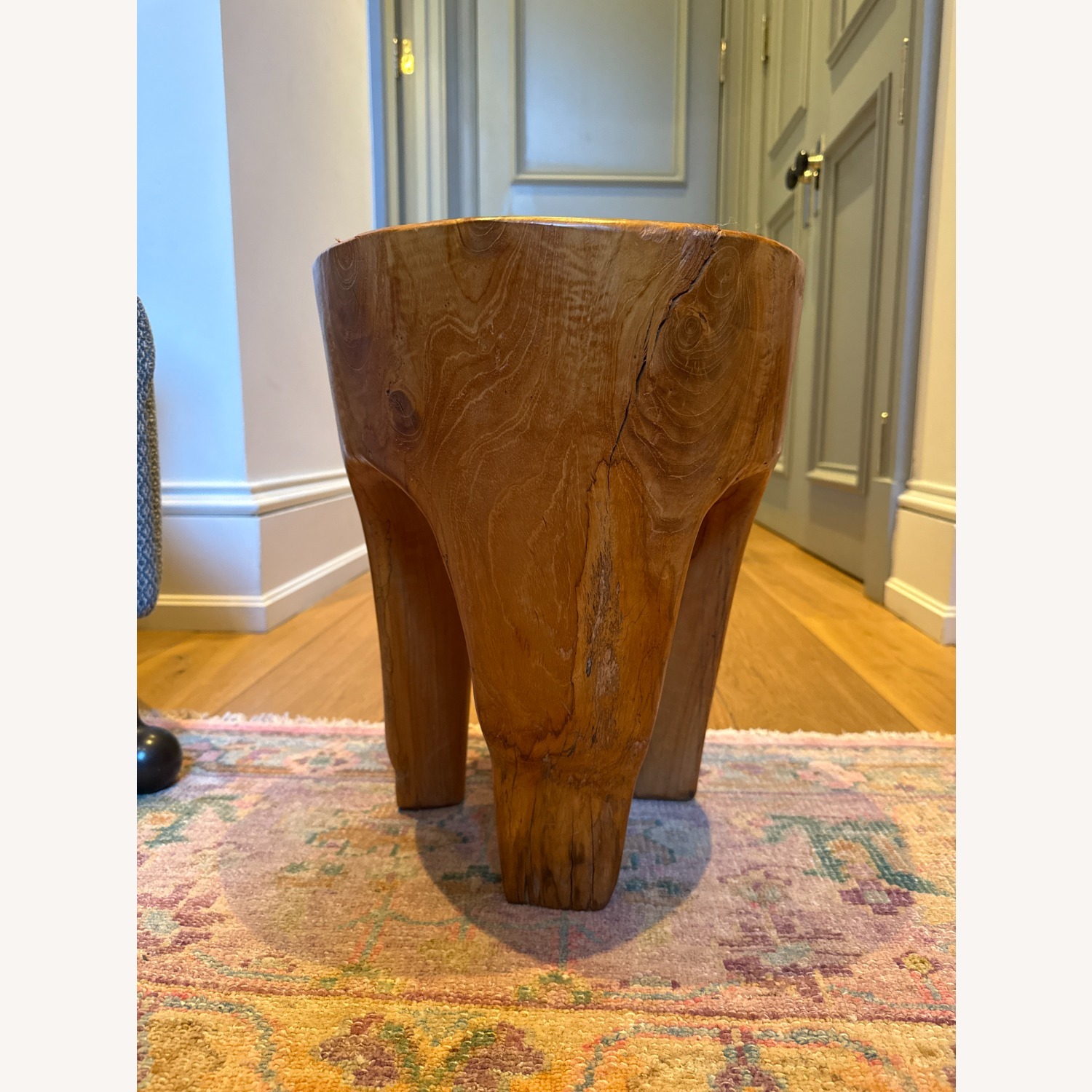 Primitive Indonesian Three-Leg Wood Stool - image-1