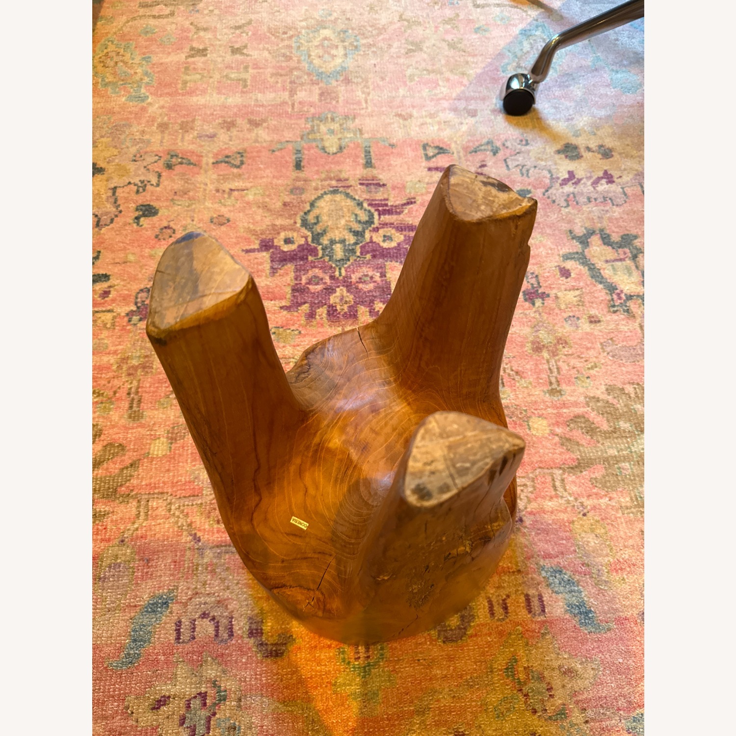 Primitive Indonesian Three-Leg Wood Stool - image-7