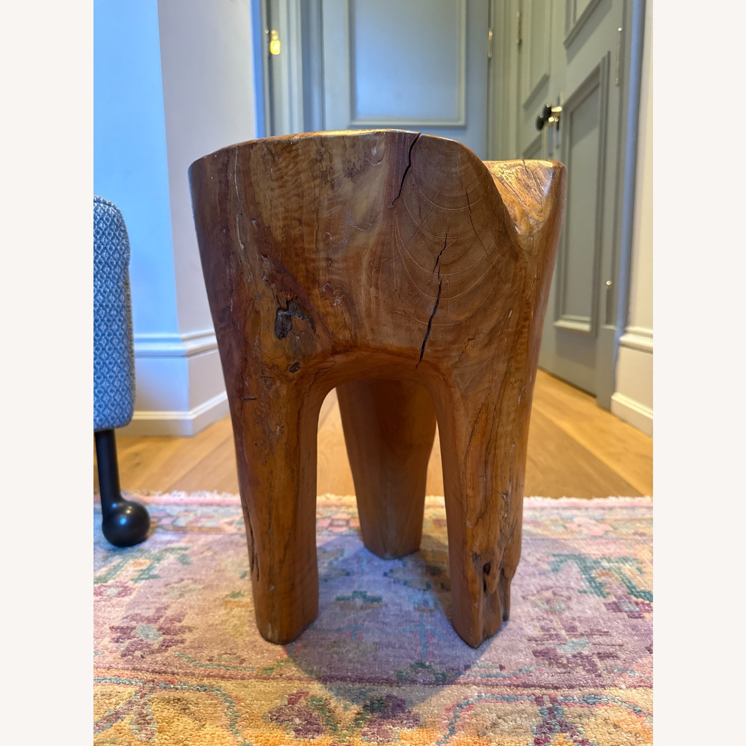 Primitive Indonesian Three-Leg Wood Stool - image-4