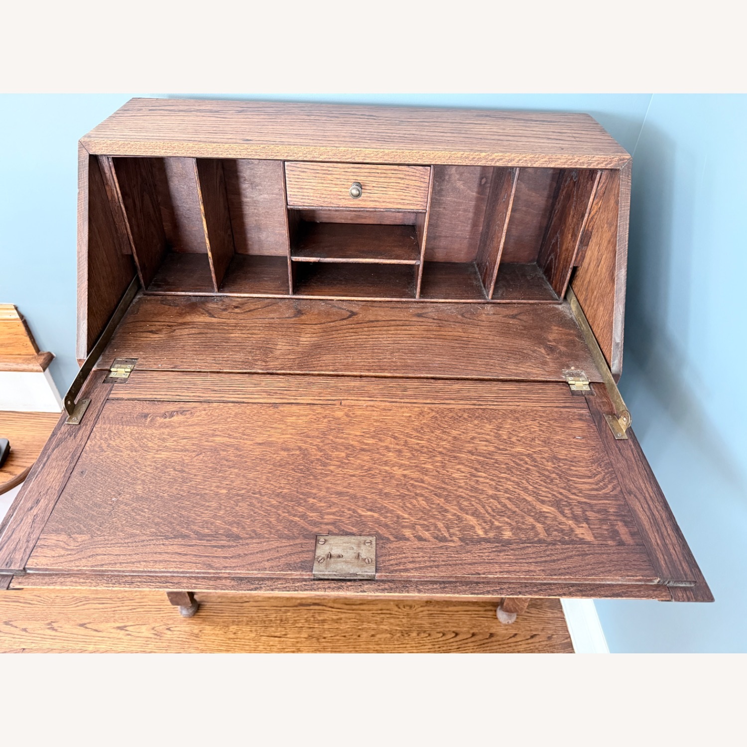 Vintage/Antique Dark Brown Wood Secretary - image-3