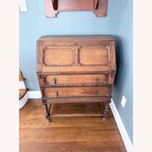 Used Vintage/Antique Dark Brown Wood Secretary for sale on AptDeco