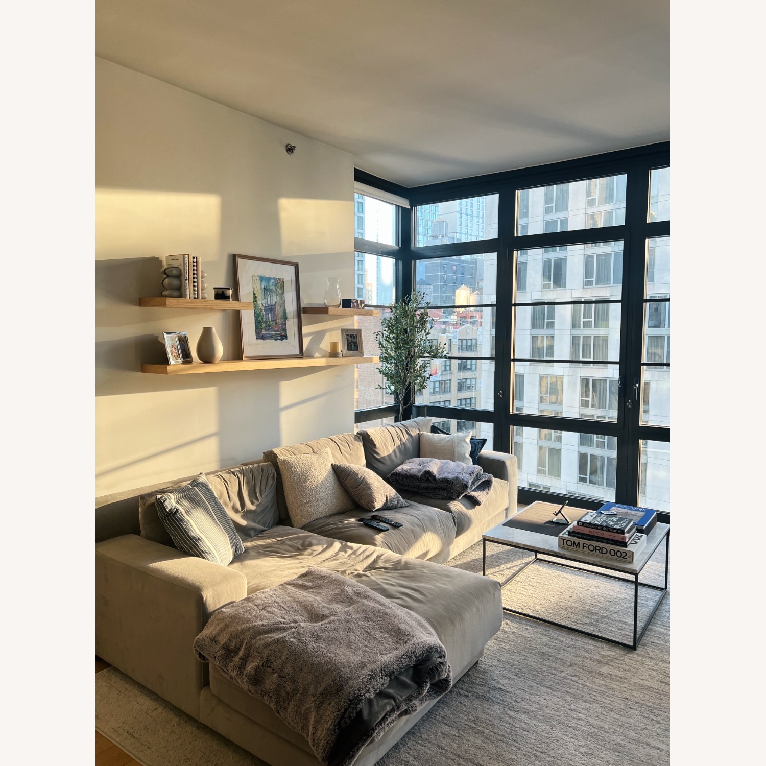 West Elm Dalton Sectional Sofa With Chaise - image-4