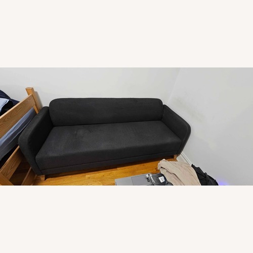 Used IKEA Linanäs Black Fabric 3+ Seater Sofa for sale on AptDeco