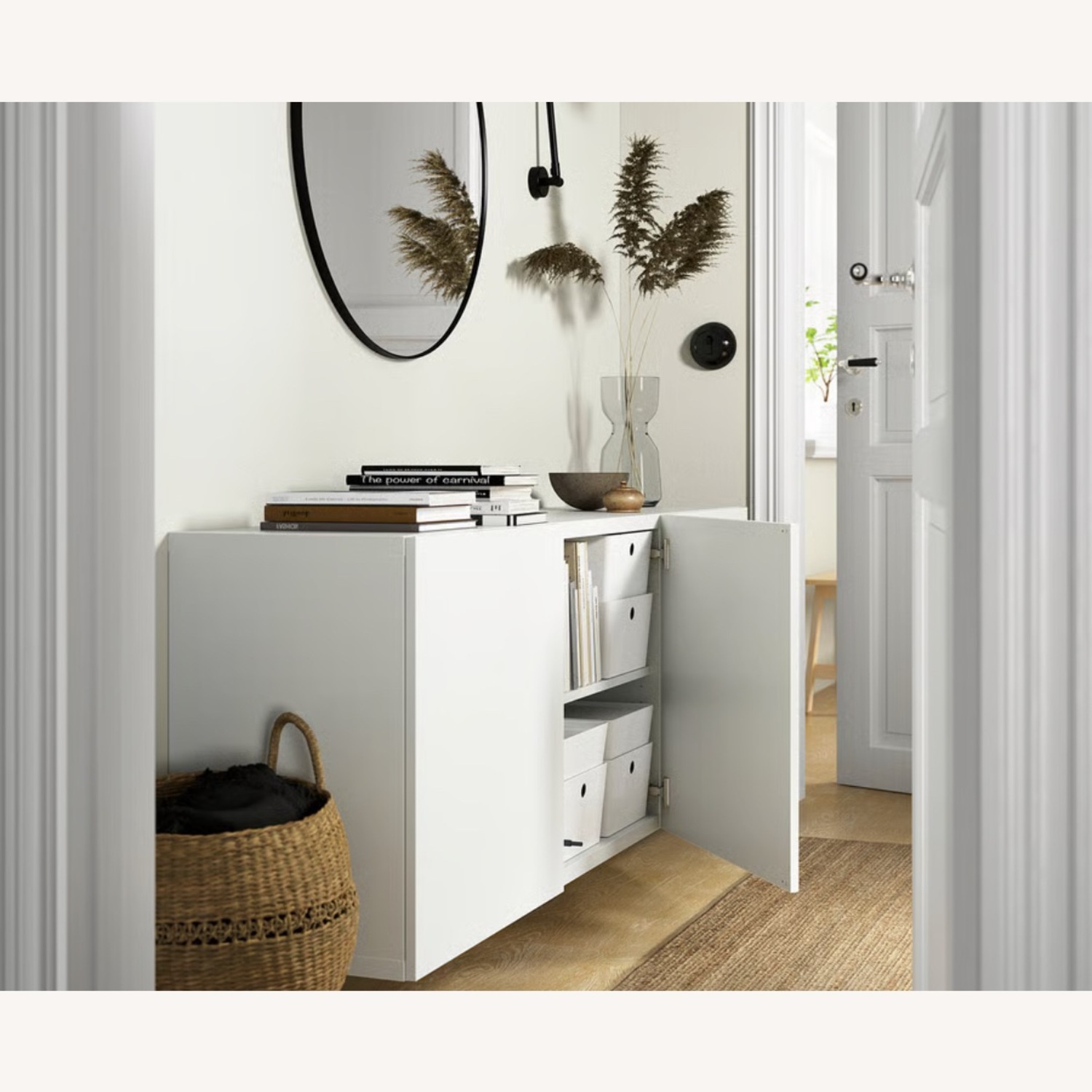 IKEA BESTÅ White Wood Sideboard - image-2