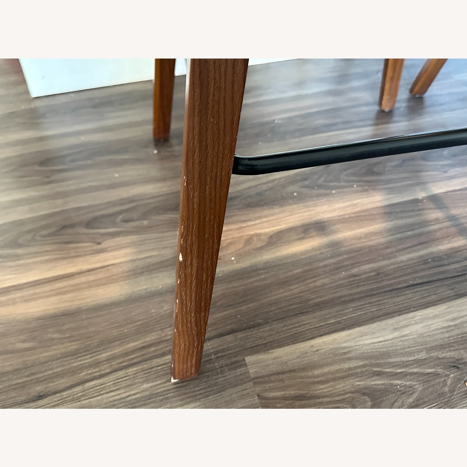 Benzara Cream 28.5-in H Tall Upholstered Wood Bar Stool - image-3