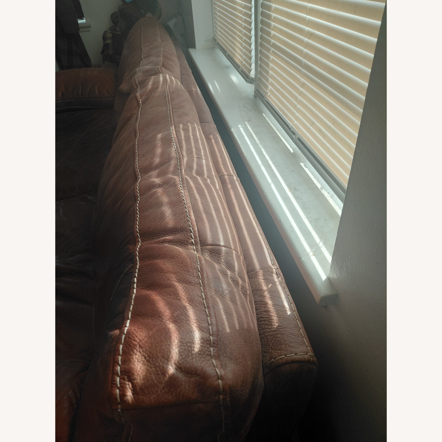 2 Seater Leather Sofa - image-2