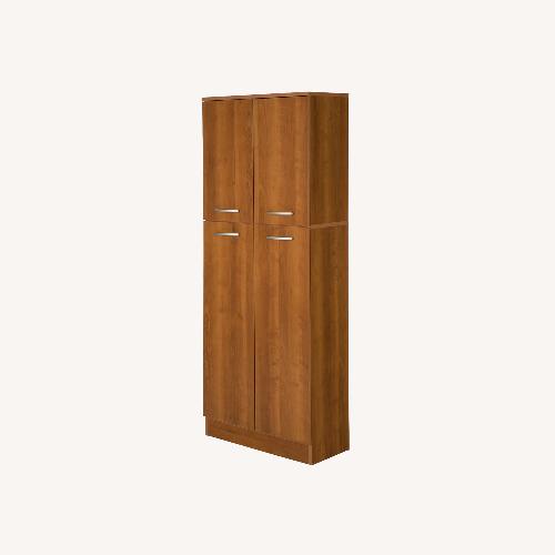 Used South Shore Furniture Dark Brown Wood Wall Unit for sale on AptDeco
