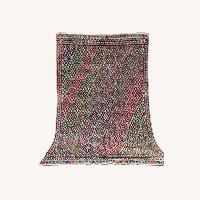 Vintage Wool Turkish Kilim Area Rug 5' x 7' Pink