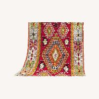 Turkish Handwoven Rug | Mid-Century Oriental Kilim