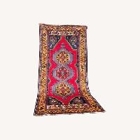 Vintage Turkish Hand-Knotted Oriental Wool Runner