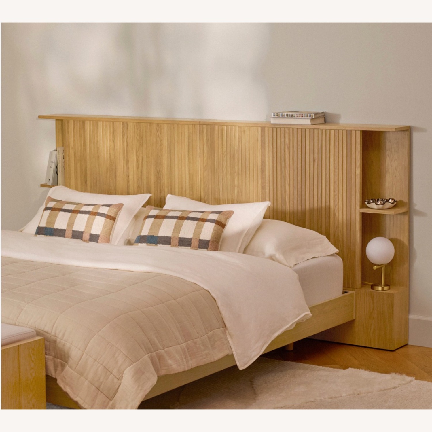 Article Kouva King Storage Headboard - Natural Oak - image-1