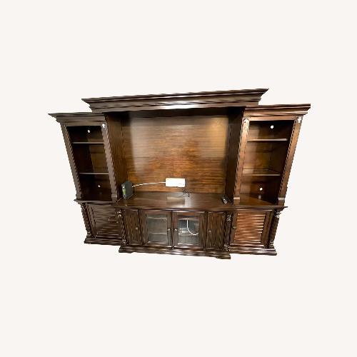 Used Brown Wooded Entertainment Center for sale on AptDeco