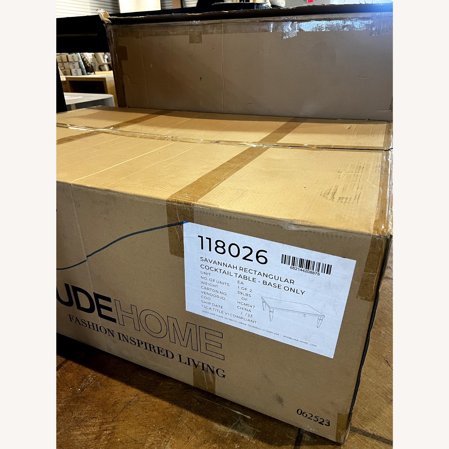 Interlude Home Transparent Glass Coffee Table - image-3