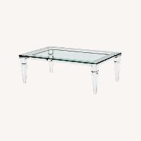 Interlude Home Transparent Glass Coffee Table