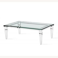 Interlude Home Transparent Glass Coffee Table