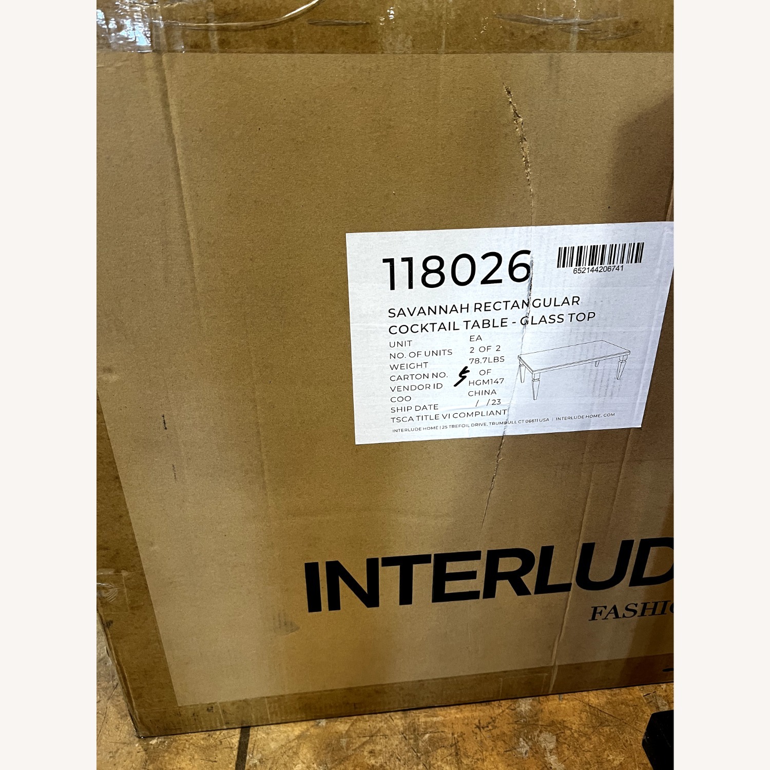 Interlude Home Transparent Glass Coffee Table - image-2