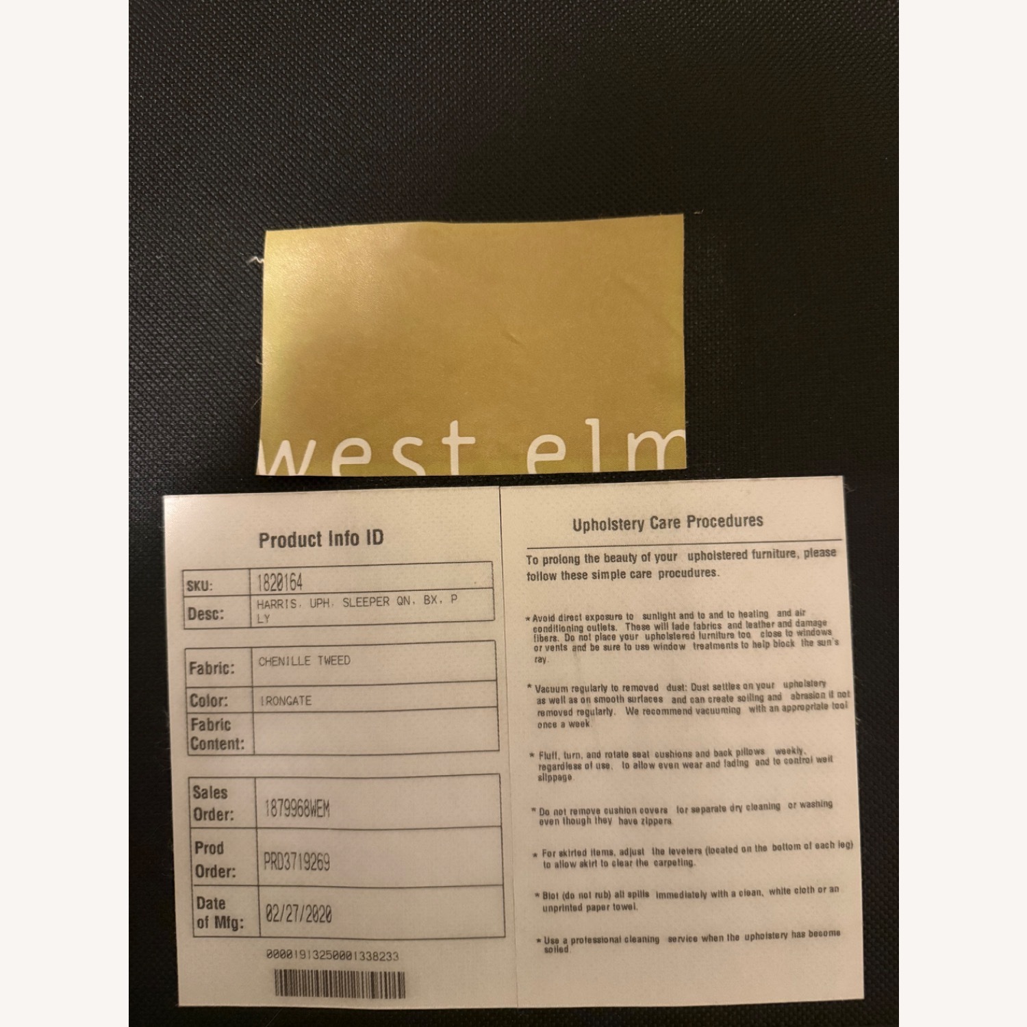 West Elm Light Gray Fabric Harris Sleeper Sofa - image-8