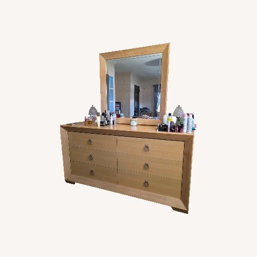 Used Seaman's Furniture Light Brown Dresser W Mirror  for sale on AptDeco