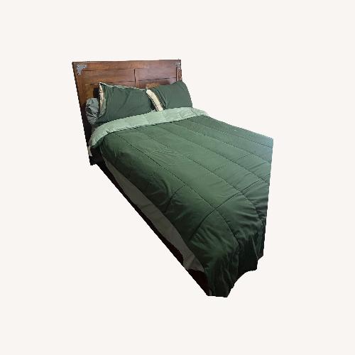 Used Ashley Furniture Dark Brown Wood Full Bed for sale on AptDeco