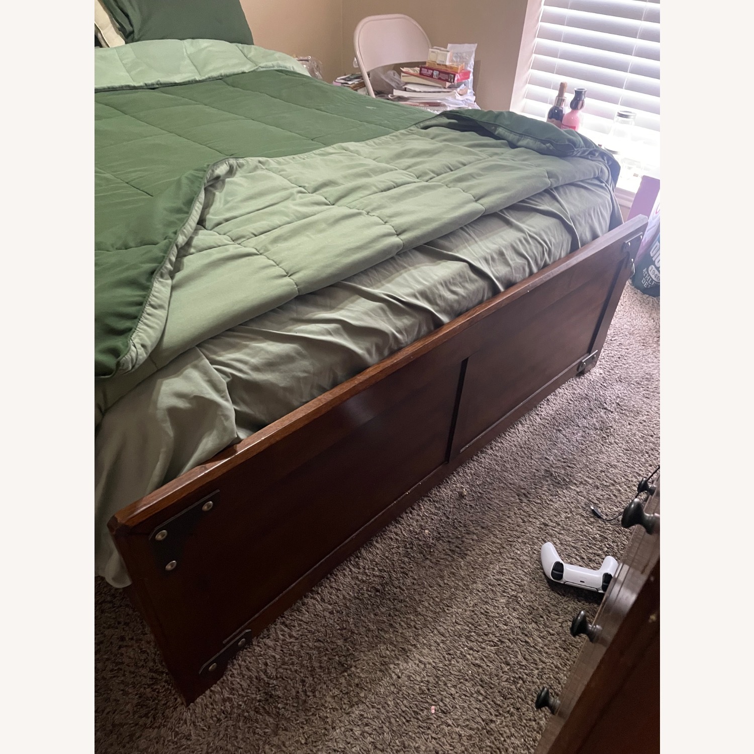 Ashley Furniture Dark Brown Wood Full Bed - image-1