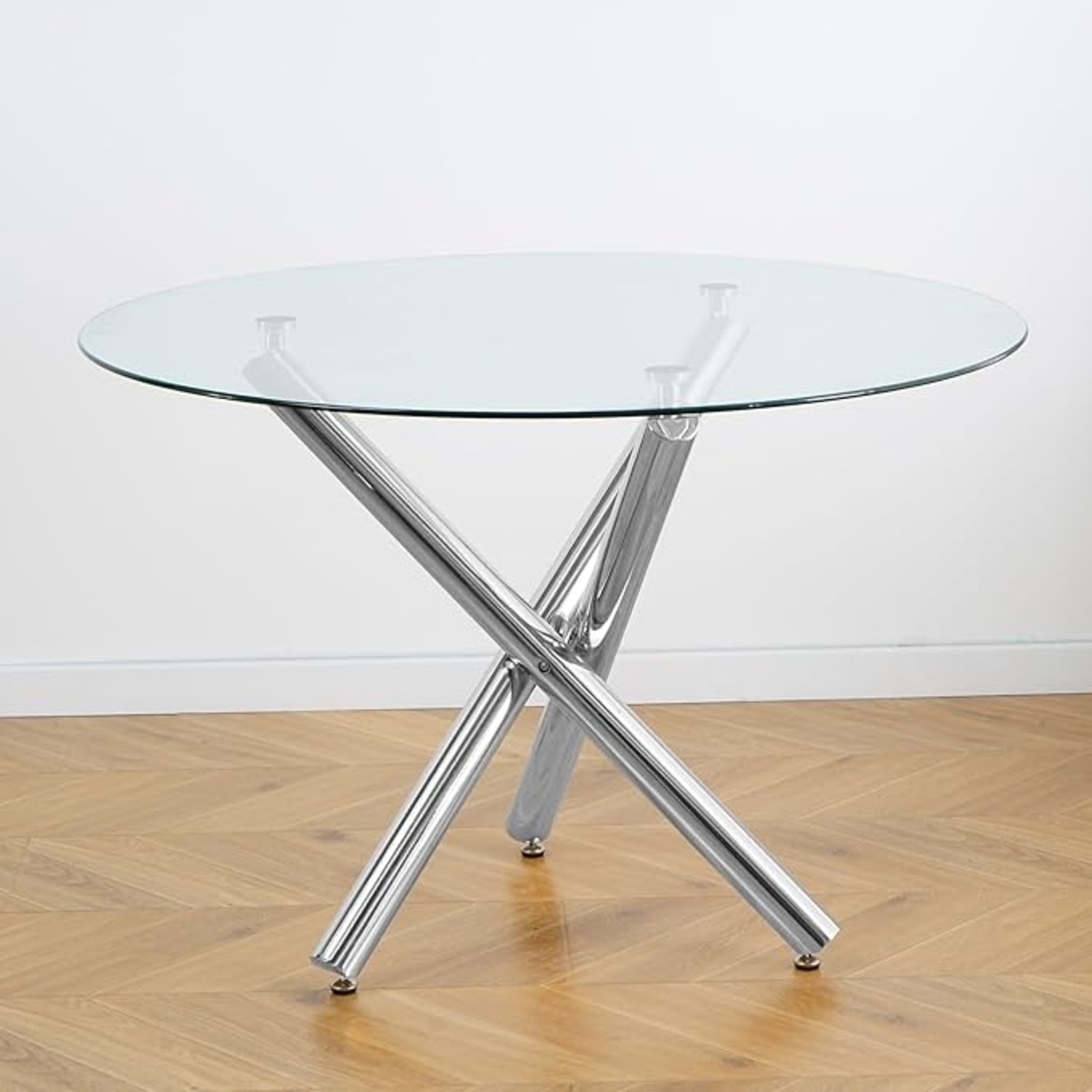 Round Glass Dining Table - image-0