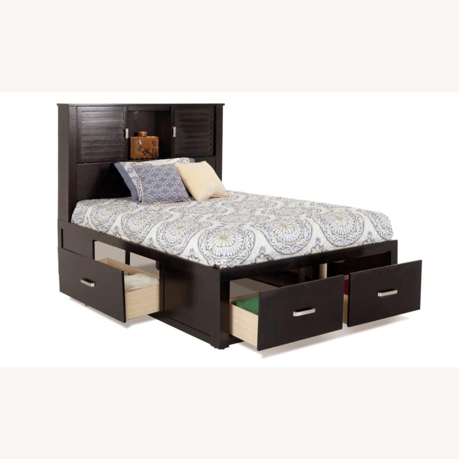Bob's Discount Furniture Dalton Dark Brown Queen Bed - image-1