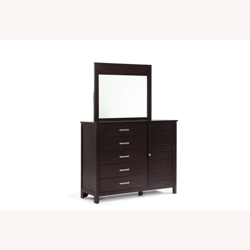 Used Bob's Discount Furniture Dalton Dark Brown Wood Dresser for sale on AptDeco