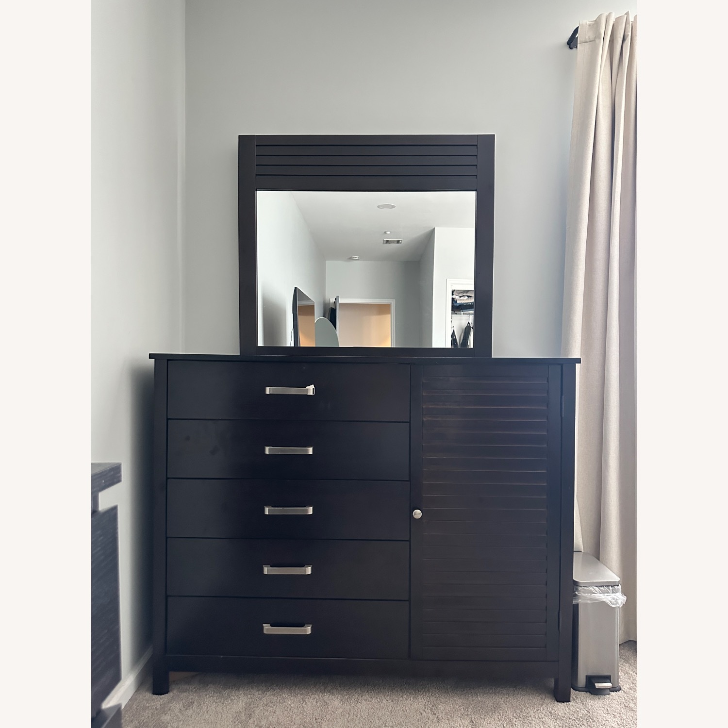 Bob's Discount Furniture Dalton Dark Brown Wood Dresser - image-3