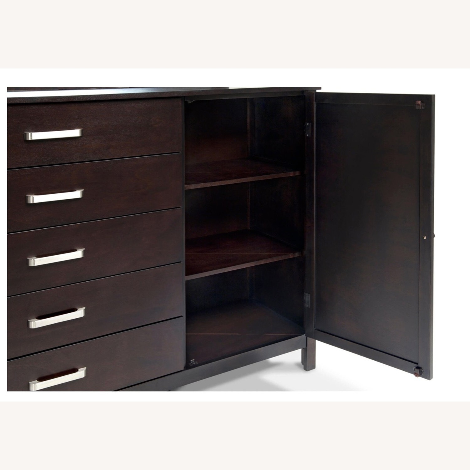 Bob's Discount Furniture Dalton Dark Brown Wood Dresser - image-2