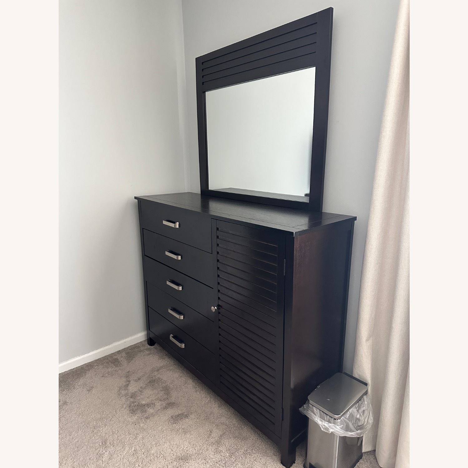 Bob's Discount Furniture Dalton Dark Brown Wood Dresser - image-4