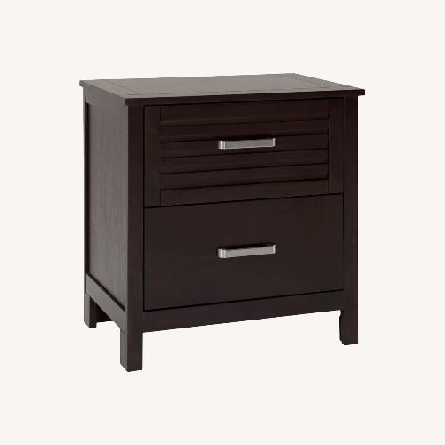 Used Bob's Discount Furniture Dalton Dark Brown Nightstand for sale on AptDeco
