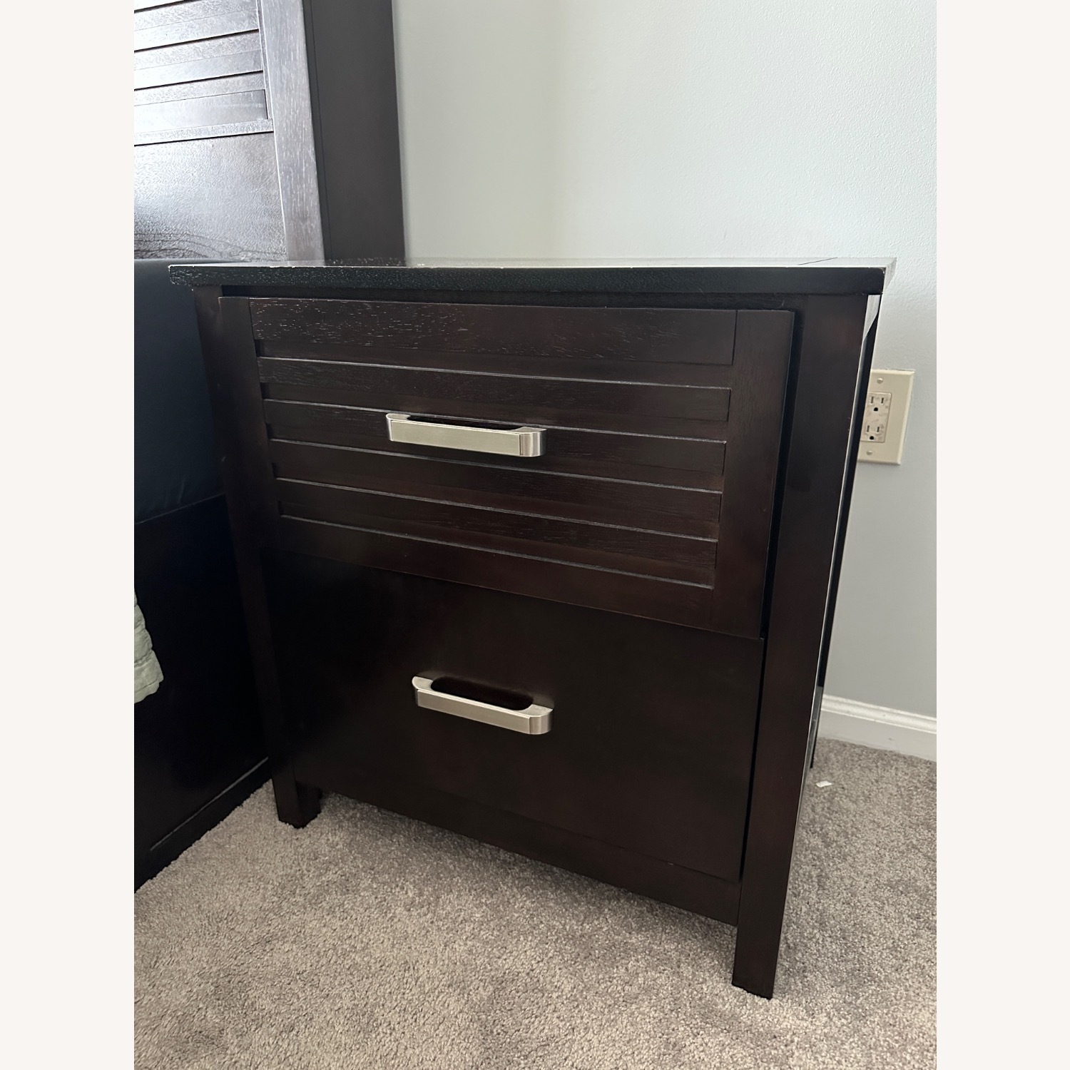 Bob's Discount Furniture Dalton Dark Brown Nightstand - image-2