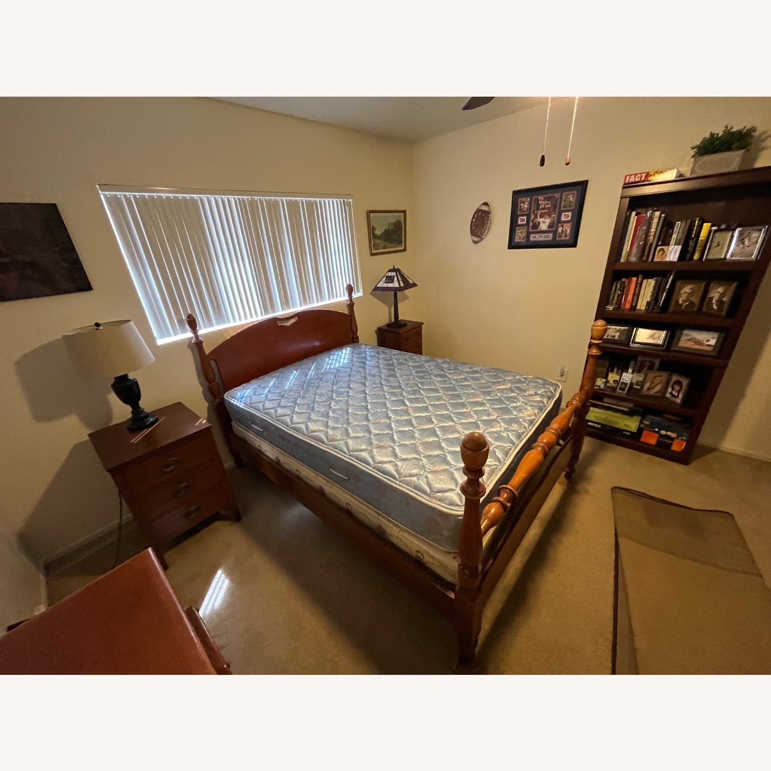 Light Brown Wood Full Bed - image-2
