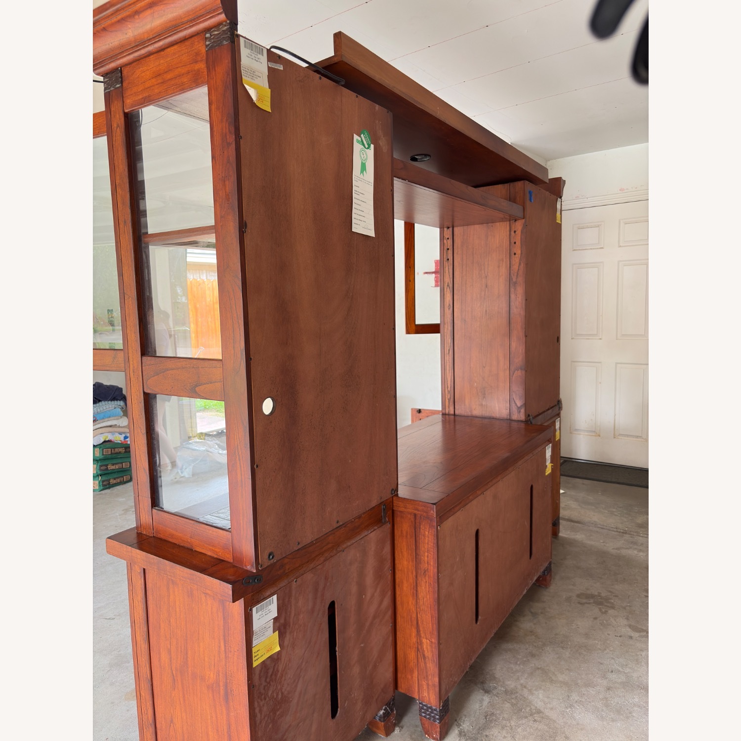 Vintage/Antique Natural Wood Media Storage - image-5