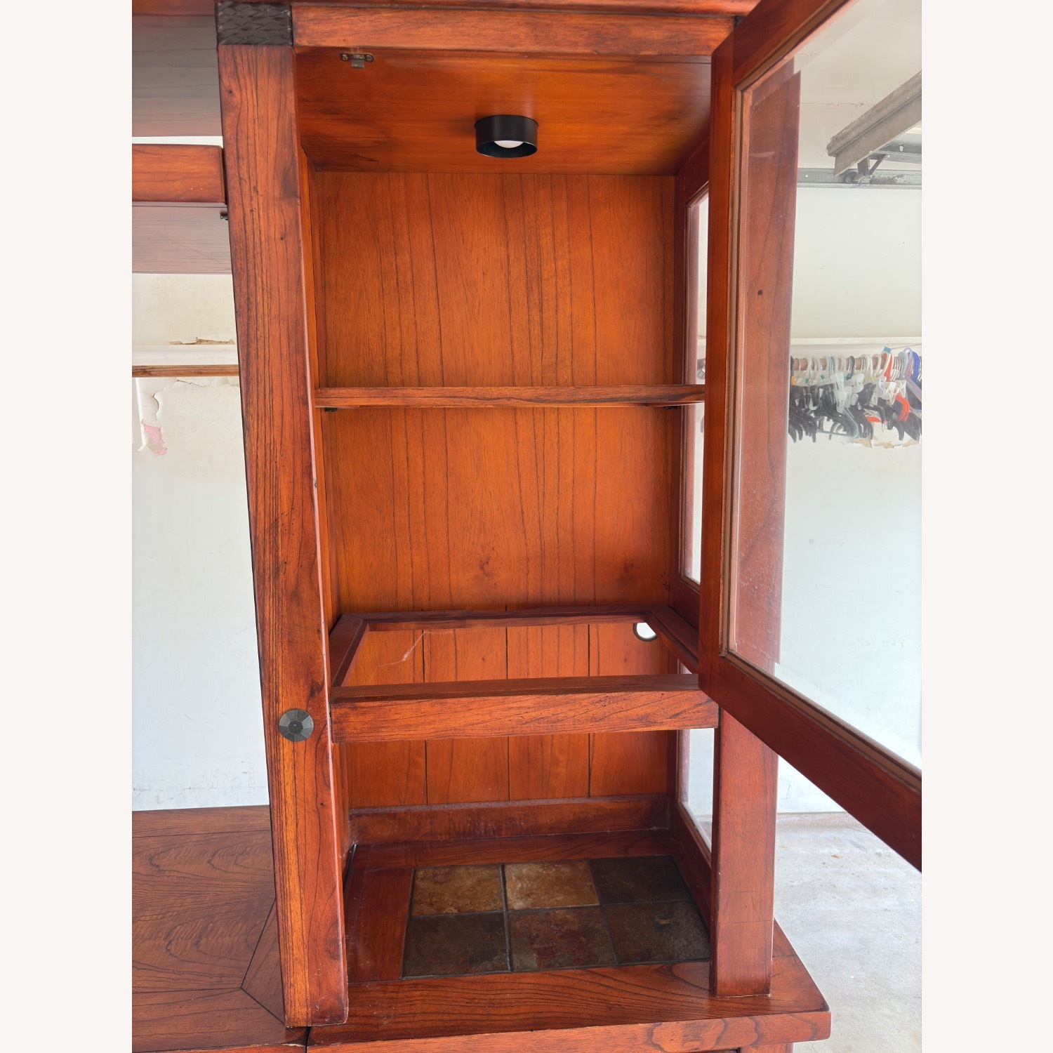 Vintage/Antique Natural Wood Media Storage - image-6