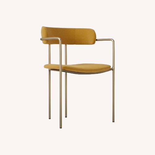 Used West Elm Lenox Green Velvet Dining Chairs for sale on AptDeco