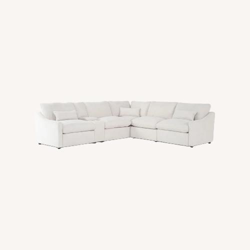Used Living Spaces Kennedy Natural Fabric 3+ Piece Sectional for sale on AptDeco