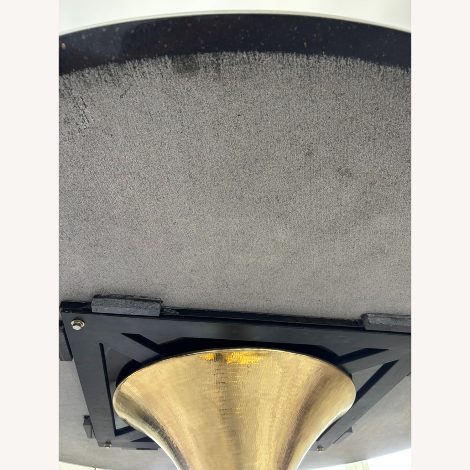 Dakota Black Marble Top Round Dining Table - image-5