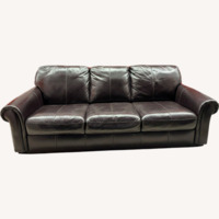 Dark Brown Leather 3+ Seater Sofa